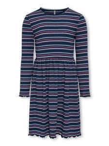 kids-only-lasten-mekko-kogsally-ls-o-neck-glitter-dress-raidallinen-sininen-1