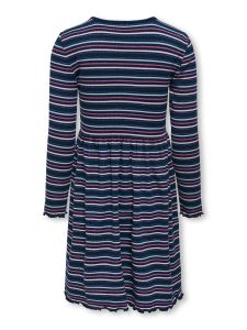 kids-only-lasten-mekko-kogsally-ls-o-neck-glitter-dress-raidallinen-sininen-2