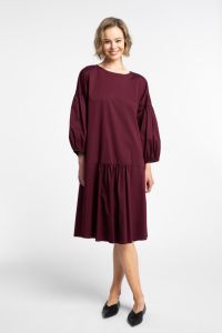 kuusama-naisten-midimekko-belle-dress-110cm-viininpunainen-1