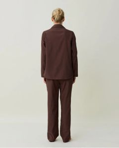 lexington-naisten-pyjama-melinda-viscose-cotton-dot-pyjama-set-tummanruskea-2