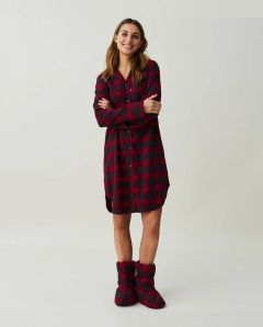 lexington-naisten-yopaita-avery-checket-flannel-nightshirt-punainen-ruutu-1