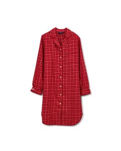 lexington-naisten-yopaita-avery-organic-cotton-flannel-nightshirt-kirkkaanpunainen-1