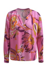 milano-italy-naisten-pusero-blouse-barbie-print-pinkki-kuosi-1