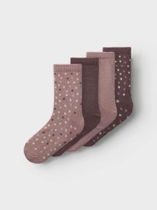 name-it-lasten-sukat-nkfwak-wool-4-pack-sock-vaaleanpunainen-kuosi-1