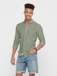 only-and-sons-miesten-kauluspaita-caiden-pellava-armeijanvihrea-1