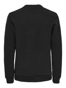 only-and-sons-miesten-neule-onsrodney-reg-quilt-crew-neck-sweat-musta-2