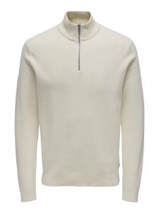 only-and-sons-neule-phil-cotton-half-zip-valkoinen-1
