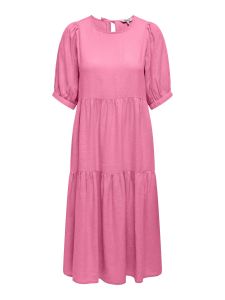 only-naisten-mekko-onlcaro-2-4-linen-midi-dress-vaaleanpunainen-1