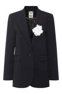 philosophy-blues-original-naisten-raidallinen-bleiseri-monla-brooch-blazer-raidallinen-harmaa-2