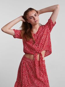 pieces-naisten-pusero-pcnya-ss-crop-tie-top-punainen-kuosi-2