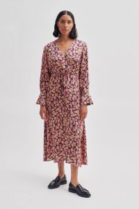 second-female-naisten-mekko-victory-v-neck-dress-vaaleanpunainen-kuosi-1
