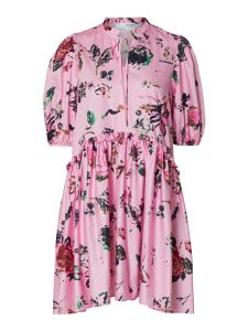 selected-femme-naisten-mekko-slfjessy-2-4-ruffled-short-dress-vaaleanpunainen-kuosi-2