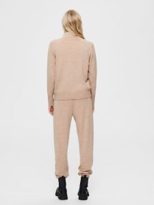 selected-femme-naisten-neulehousut-slfsandra-wool-mw-knit-pants-beige-2