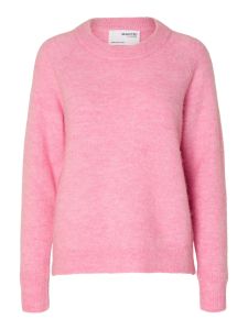 selected-femme-naisten-neulepaita-lulu-ls-knit-o-neck-vaaleanpunainen-1