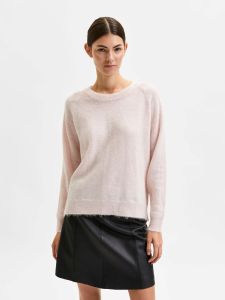 selected-femme-naisten-neulepaita-lulu-ls-knit-o-neck-vaaleanpunainen-2
