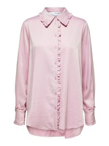 selected-femme-naisten-paita-slfnallie-ls-ruffled-long-shirt-vaaleanpunainen-1