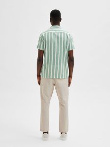 selected-kauluspaita-regair-shirt-raidallinen-vihrea-2