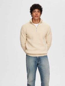 selected-miesten-neulepusero-dane-ls-knit-structure-half-zip-luonnonvalkoinen-1