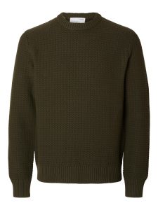 selected-miesten-neulepusero-k-thim-structure-crew-armeijanvihrea-1