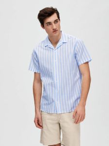 selected-miesten-paita-new-linen-shirt-resort-raidallinen-sininen-1