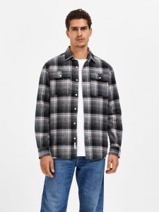 selected-miesten-paita-scott-reg-check-shirt-harmaa-ruutu-1