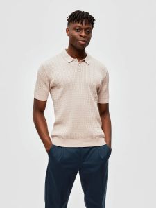 selected-miesten-pikeepaita-slh-madden-ss-knit-polo-beige-1