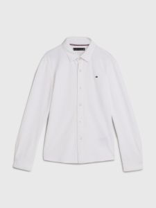 tommy-hilfiger-childrenswear-lasten-paita-stretch-pique-shirt-valkoinen-1