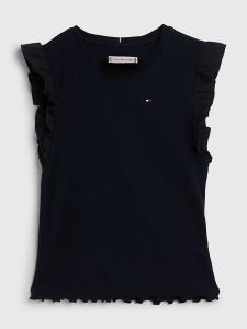 tommy-hilfiger-childrenswear-toppi-ruffle-rib-top-tummansininen-1