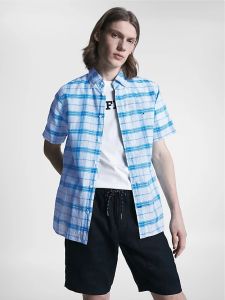 tommy-hilfiger-kauluspaita-co-li-tonal-check-rf-shirt-sininen-ruutu-1