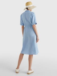 tommy-hilfiger-mekko-linen-midi-dress-vaaleansininen-2