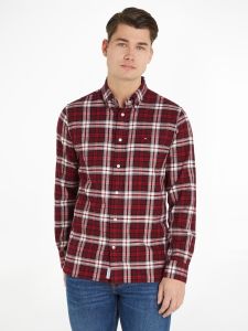 tommy-hilfiger-miesten-kauluspaita-brushed-tommy-tartan-small-shirt-punainen-ruutu-1