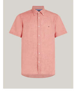 tommy-hilfiger-miesten-kauluspaita-pigment-dyed-linen-rf-shirt-punainen-1