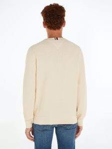 tommy-hilfiger-miesten-neulepusero-oval-structure-crew-valkoinen-2