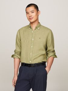 tommy-hilfiger-miesten-pellavapaita-pigement-dyed-li-solid-rf-armeijanvihrea-1