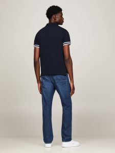 tommy-hilfiger-miesten-pikeepaita-monotype-cuff-slim-fit-polo-tummansininen-2