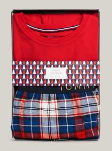 tommy-hilfiger-miesten-pyjama-ls-pant-set-flannel-punainen-1