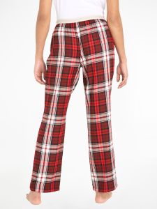 tommy-hilfiger-naisten-flanelliset-olohousut-th-flannel-pant-punainen-ruutu-2