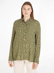 tommy-hilfiger-naisten-paitapusero-feather-print-vis-crepe-shirt-vihrea-kuosi-1