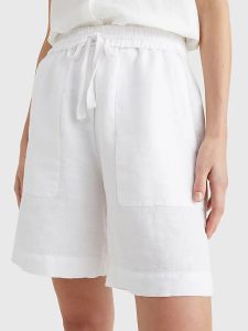 tommy-hilfiger-naisten-pellavashortsit-linen-pull-on-shorts-valkoinen-1