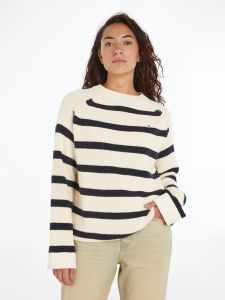 tommy-hilfiger-naisten-raidallinen-neulepaita-co-cardi-stitch-c-nk-swt-raidallinen-valkoinen-1