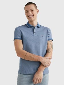 tommy-hilfiger-pikee-pretwist-mouline-tipped-polo-sininen-1