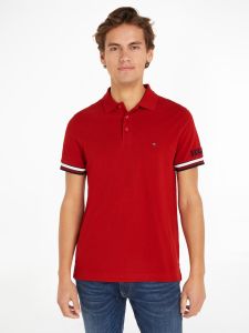 tommy-hilfiger-pikke-monotype-cuff-slim-polo-punainen-1