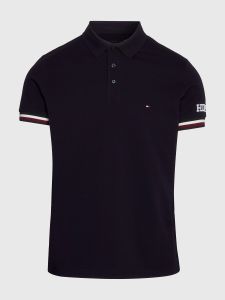 tommy-hilfiger-pikke-monotype-cuff-slim-polo-tummansininen-1