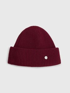 tommy-hilfiger-pipo-th-elevated-beanie-viininpunainen-1