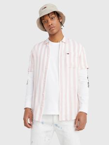 tommy-jeans-miesten-kauluspaita-tjm-linen-blend-stripe-shirt-raidallinen-pinkki-1