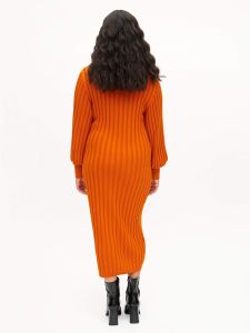 uhana-naisten-mekko-dreamworld-knit-dress-oranssi-2