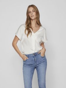 vila-naisten-satiinitoppi-viellette-v-neck-s-s-satin-top-valkoinen-1