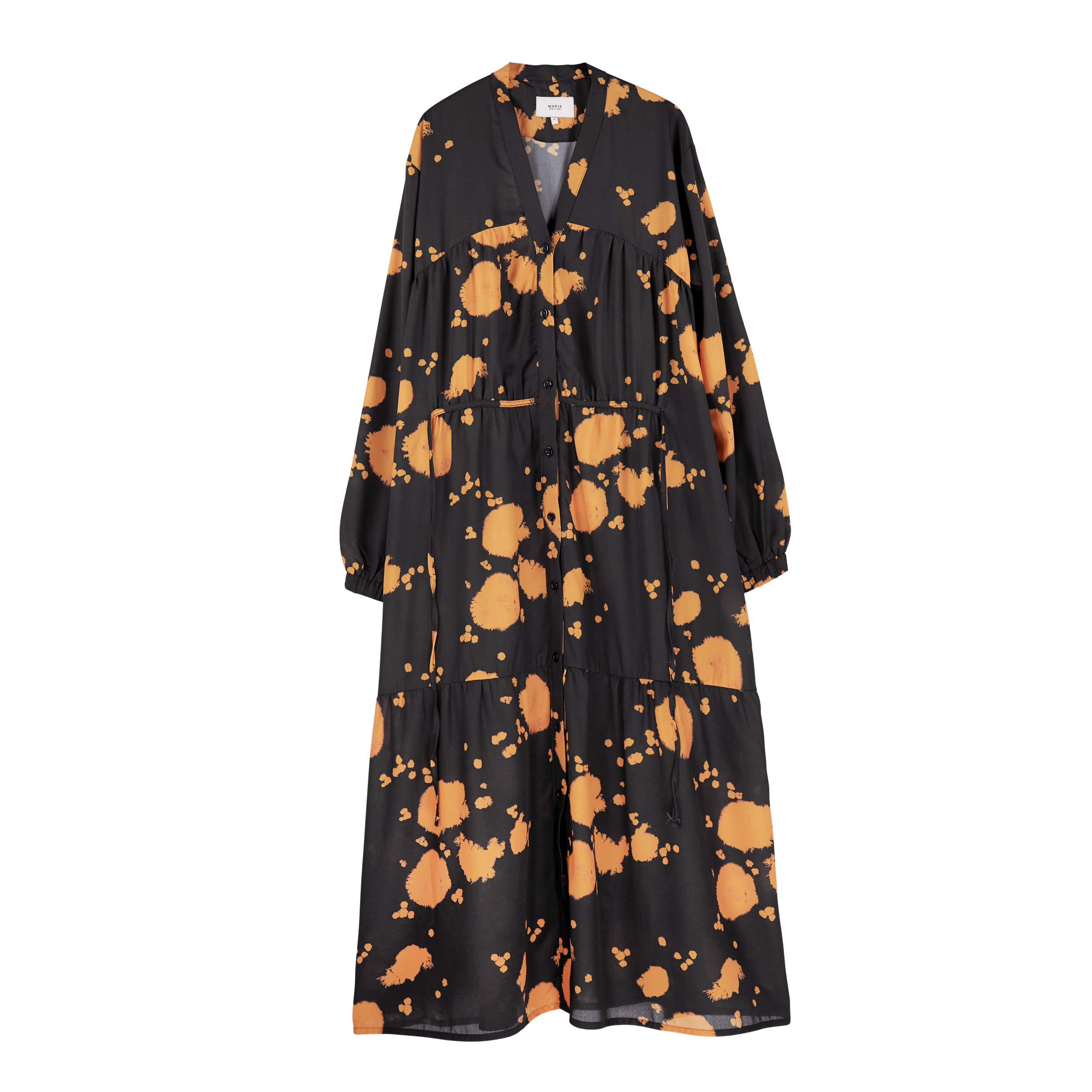 Makia naisten mekko aria dress musta kuosi kek le