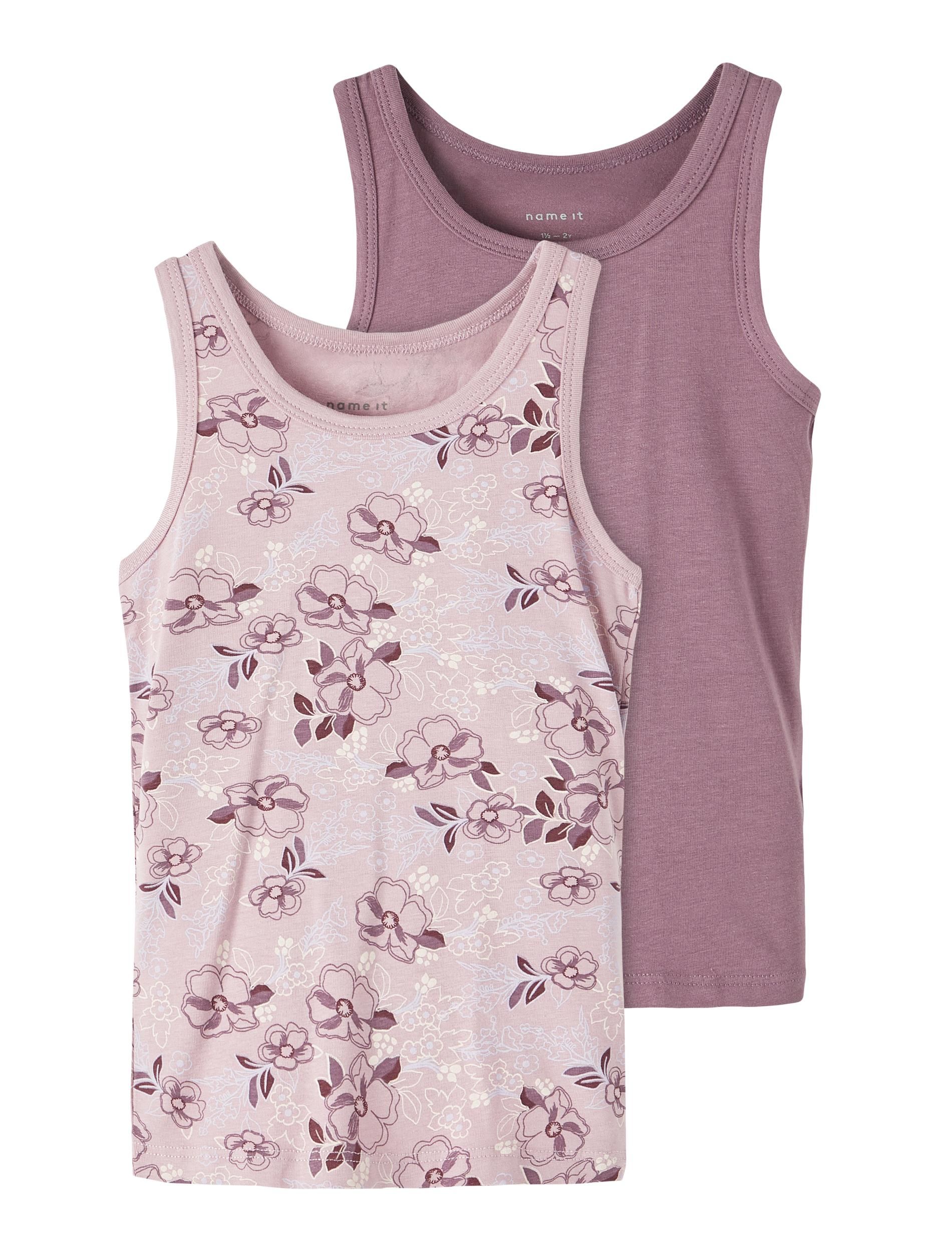 Name It lasten toppi, NMFTANK TOP 2P ARTICLE FLOWERS Liila - Kekäle