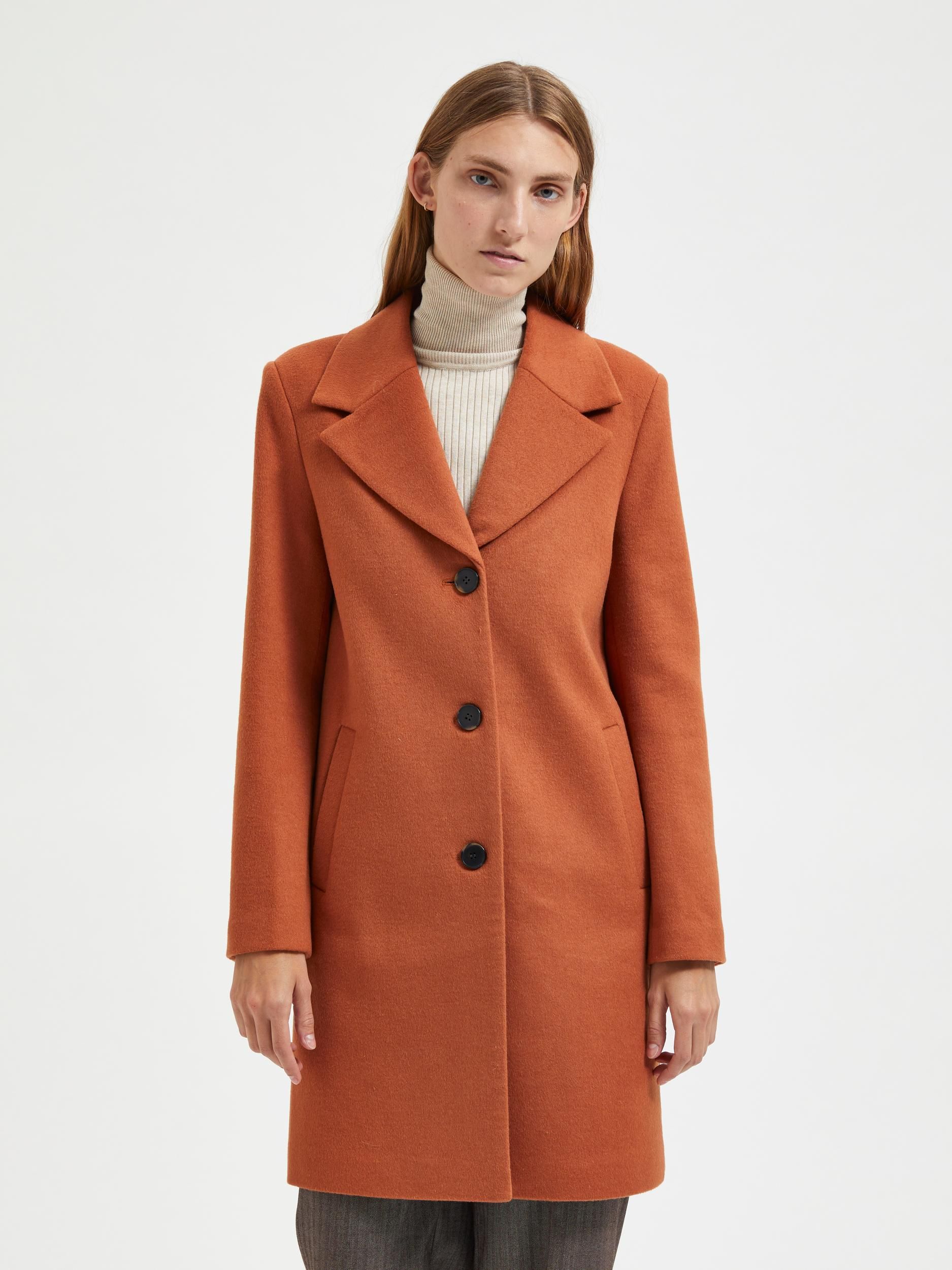 Selected Femme Naisten Villakangastakki New Sasja Wool Coat